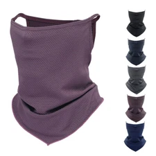 Cooling Neck Gaiter Scarf UV Sun Shield Face Mask Fishing Bandana with Loops Ear