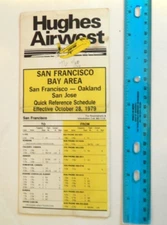 1979 Hughes Airwest San Francisco Bay Area Schedule. T4