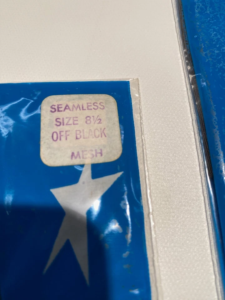 5 pares de medias vintage de nailon Annabelle de 8 1/2" x 30" malla negra DERECHA SEXY Foto 4 de 4