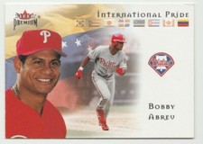 2002 Fleer Premium International Pride #9 IP Bobby Abreu Baseball Card Phillies