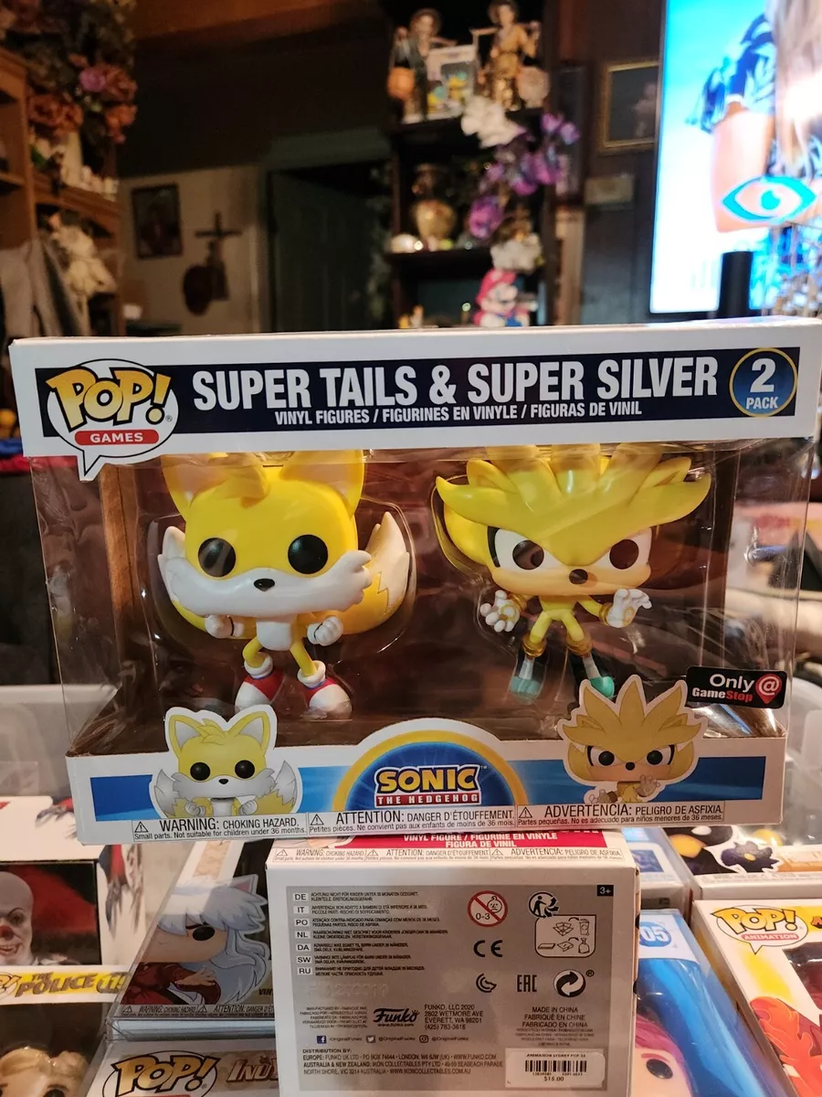 Sonic the Hedgehog - Super Tails & Super Silver 2 Pack - POP! Games action  figure 2-Pack