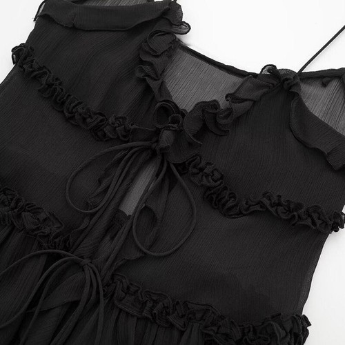 Women Fashion With Front Semi Sexy Backless Thin Female Thin Straps BK - Picture 4 of 16