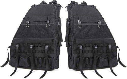 4Doors Organizers Saddlebag Holder Bags Tool Kits For Jeep Wrangler JK TJ JL 07+ - Picture 2 of 24