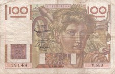 Frankreich / France  -  100 Francs  -  1952 - P 128d - Fine
