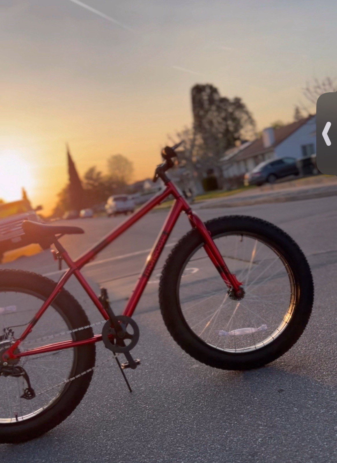 Red and Black Fat Tire Bicycle Fat Bike with Oversized Tires