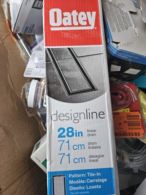 Oatey Designline 28'' Stainless Steel Linear Shower Drain Tile-In DLS1280R2