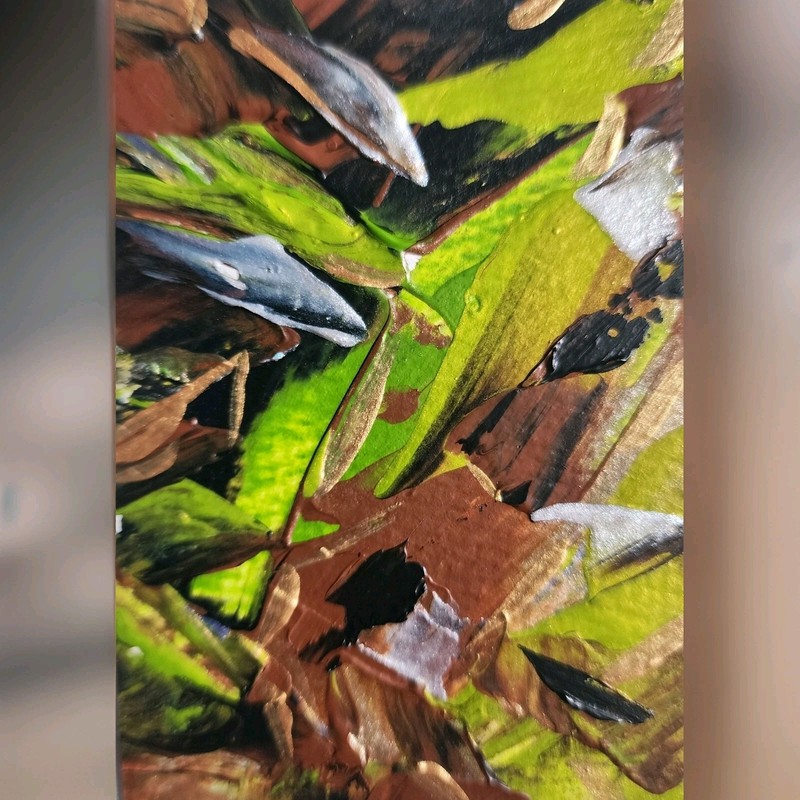 ACEO Original Abstract Acrylic Unique Painting One of a Kind, 2.5 x 3.5 in.