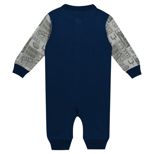 Newborn & Infant Navy Michigan Wolverines Playbook Colorblock Long Sleeve - 第 3/3 張圖片