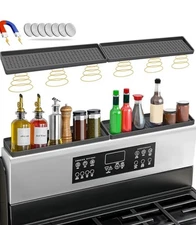 30" Magnetic Stove Top Shelf Spice Rack Storage Silicone Top Heat Material