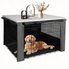 Dog Crate Cover with Tabletop for 42 Inch Dog Cage, Heavy Duty Dog Kennel Cov...