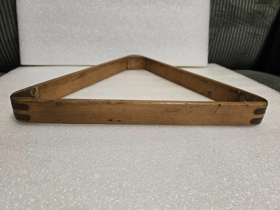 Antique Brunswick Balke Collender Wooden Pool Billiard Triangle Ball Rack 2 1/4" - Image 4 of 4