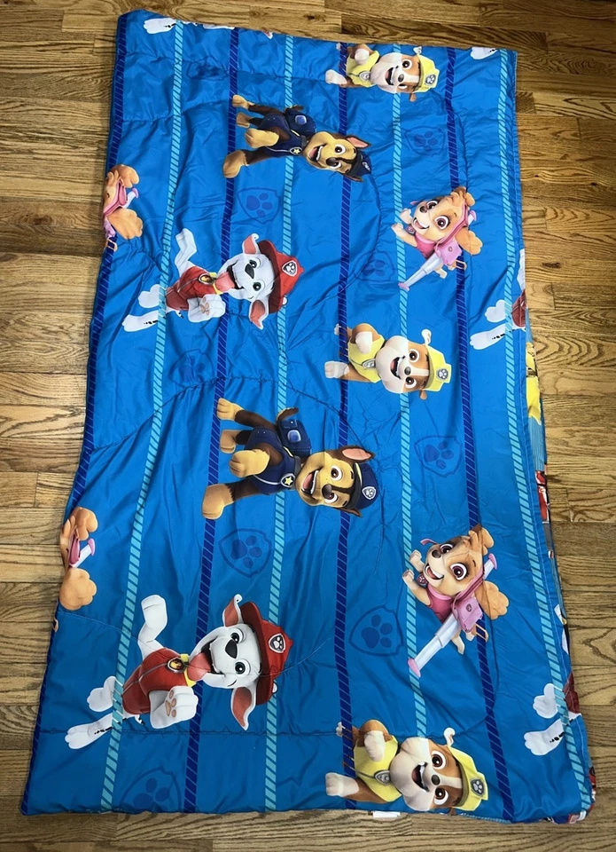 Manta edredón reversible tamaño completo Paw Patrol sábana ajustable 3 fundas de almohada Foto 2 de 4