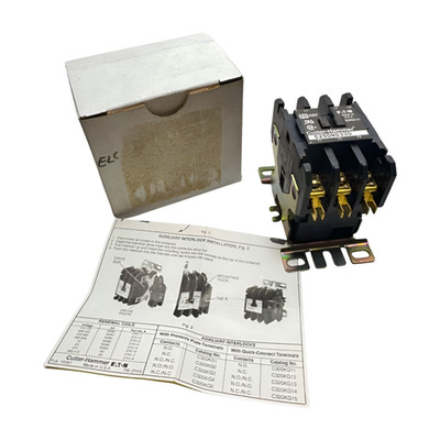 Cutler-Hammer C25DND330C Contactor Series C1, Coil 440-480V, 9-2741-3, C25DND330