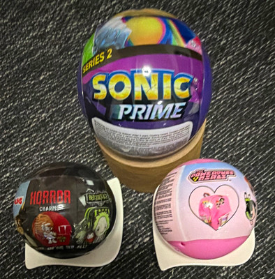 3er Set Sammelkapseln OVP: Sonic Prime Series 2 + Horror Charms + Powerpuff Girl