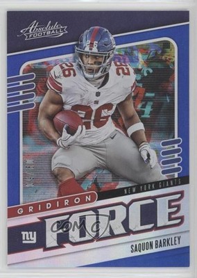 2019 Panini Absolute Gridiron Force Blue Spectrum 9/50 Saquon Barkley #14 fl4