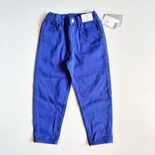 H M Blue Ample Adjustable Waist Kids Jeans 100 Cotton Size 5T NWT