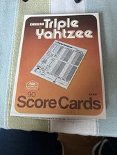 TRIPLE YAHTZEE Score Pad & Box, 90 Sheets, VTG 1978 ES Lowe Replacement Pad