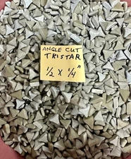 Ceramic Angle Cut Tristar  Tumbling Media 1/2 x 1/4" 25LB Lot ~ Metal & Rock