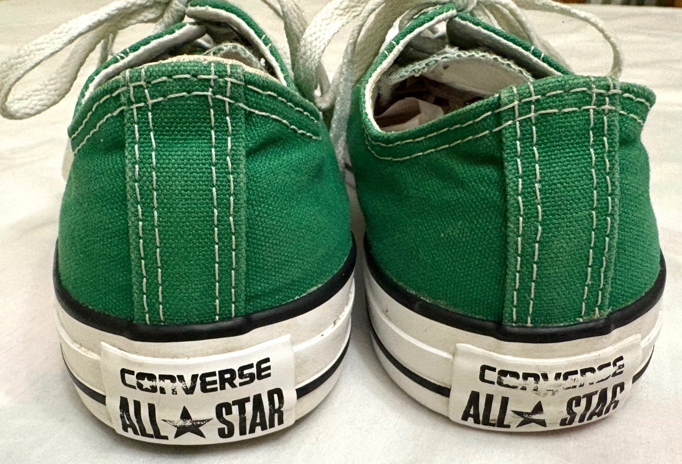 Converse All Stars Tennis Shoes Sneakers Green Unisex Women 7 Men 5 Low Top VGUC thumbnail 5