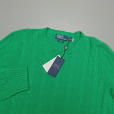 Polo Ralph Lauren Cashmere Cable-Knit Sweater Men's Size L Green 498
