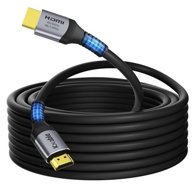 Long 8K HDMI Cable 20FT, HDMI 2.1 48Gbps Ultra High Speed Cord Adapter, OFC, 8K@