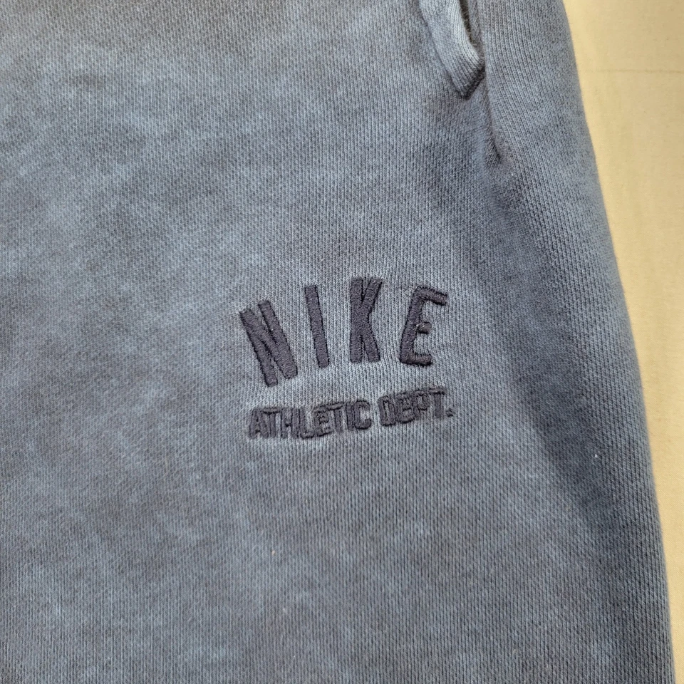 Pantalones cortos deportivos Nike para hombre L Athletic Dept polar azul lavado mezcla de algodón informales gimnasio Foto 3 de 4