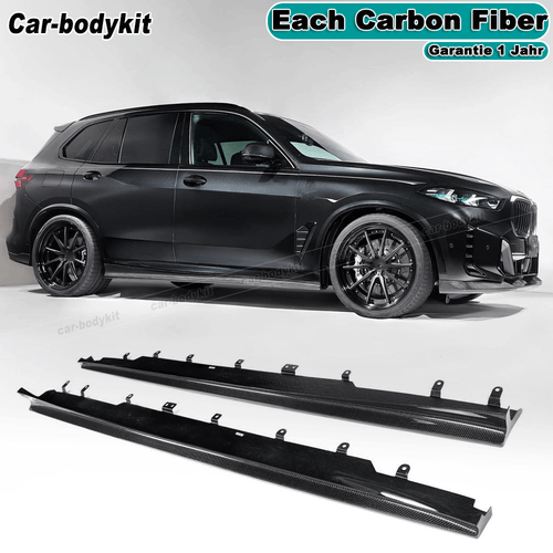 Attacchi minigonne laterali in carbonio spada adatti per BMW X5 G05 LCI pacchetto M 2023-24 - Foto 1 di 10