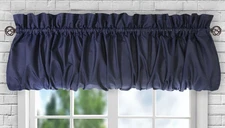 Stacey Sheer Balloon Valance, 60" X 15", Navy