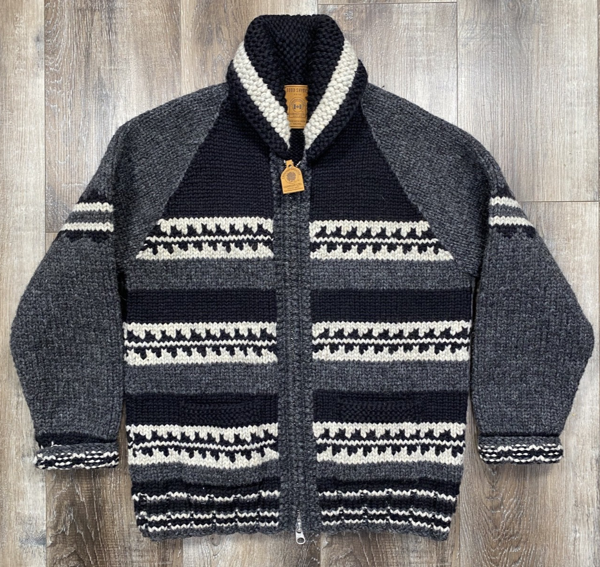 Todd Snyder x Canadian Sweater Co Wool Fair Isle Knit Cardigan 