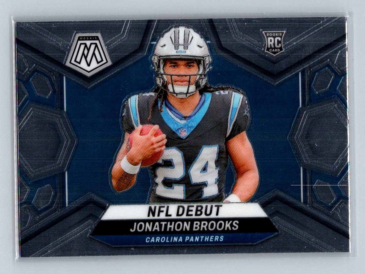 Jonathon Brooks 2024 Panini Mosaic #276 NFL Debut RC Carolina Panthers