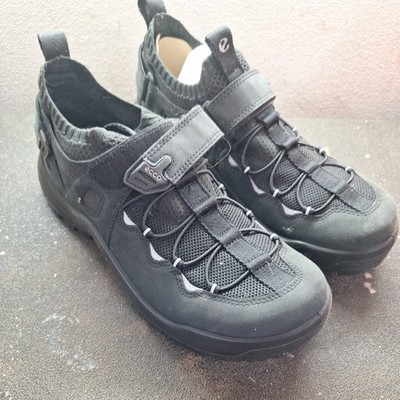 ECCO Mens Offroad Explorer Black Nubuck Trail Hiking Sneakers Size 46 12-12.5