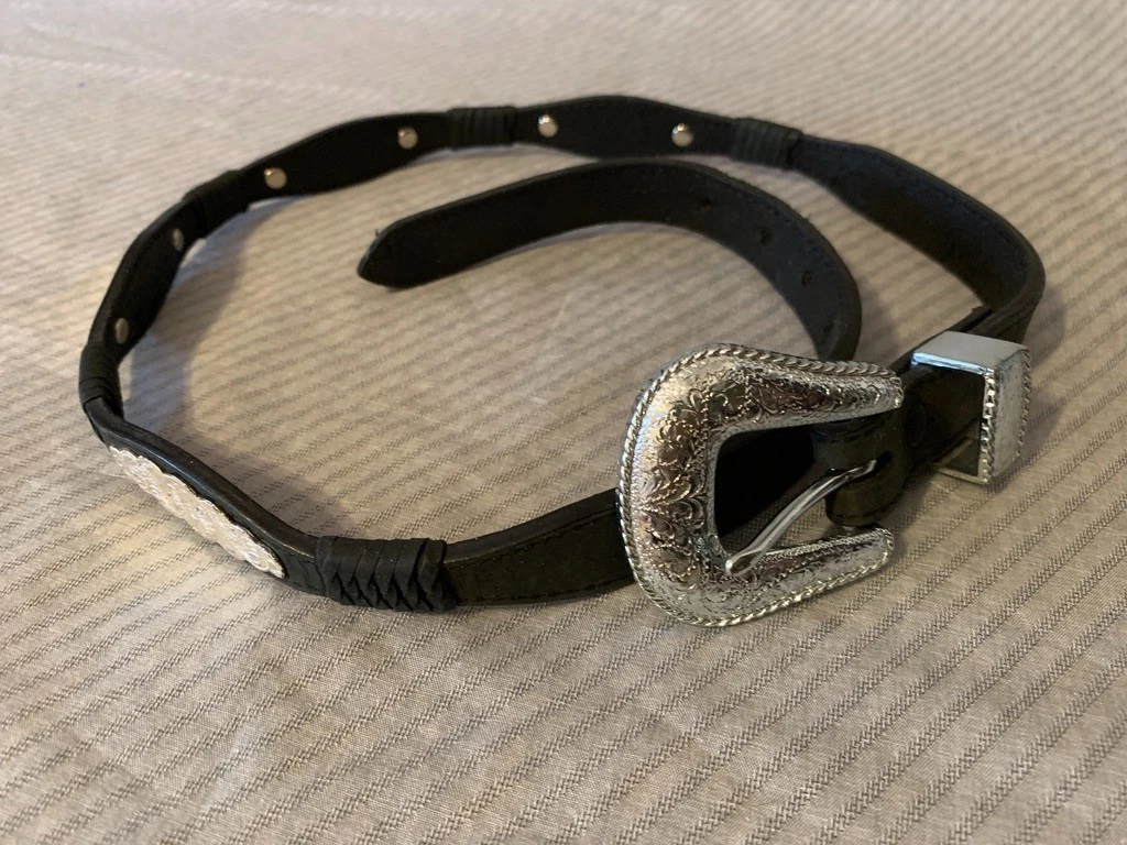 Leather Women's Concho Belt Skinny Belts for sale | eBay