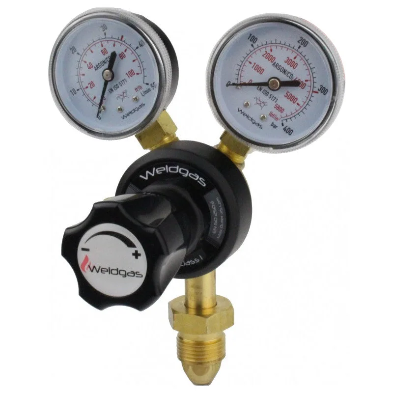 argon Co2 mix regulator single stage two gauge inert gas mig welding