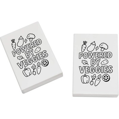 2 Radiergummis / Gummis ''Powered By Veggies'' 45 mm (ER00049959)