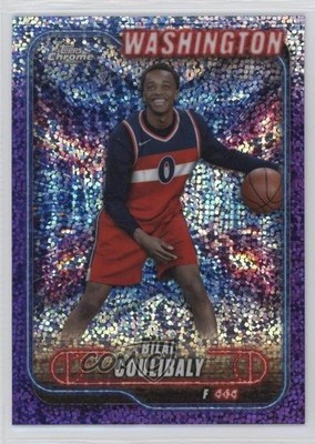 2024-25 Topps Chrome Purple Speckle Refractor 75/299 Bilal Coulibaly #11 0a6