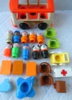 Vintage Fisher Price Little People Mini-Van 10 Figures Dog Airplane + 23 pcs