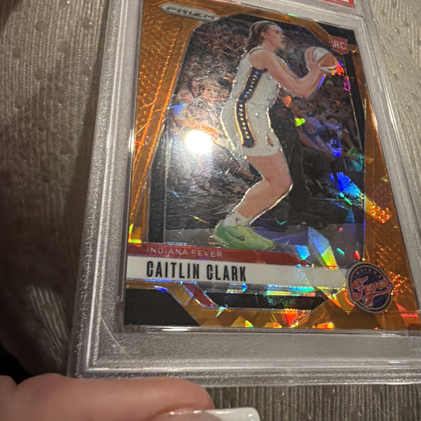 2024 PANINI PRIZM WNBA ORANGE ICE #22 - CAITLIN CLARK - ROOKIE RC PSA 10 GEM MT  view 3