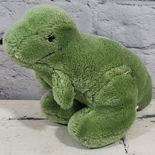 RARE Vintage Dinosaur T-Rex Dakin stuffed 6 1984 Tyrannosaurus Green Plush Flaw
