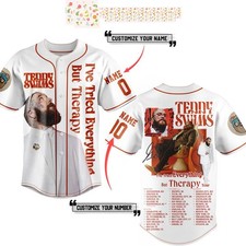 Teddy Swims Ive Tried Everything But Therapy Tour 2025 Personalized Baseball Jer