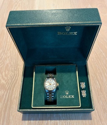 Rolex Ladies Datejust 18K Gold Watch 6517 Champagne Dial 2 Tone