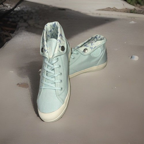 New Palladium Aventure CVS Rainy Day Women's Shoes 10 Fold Over Mint Printed