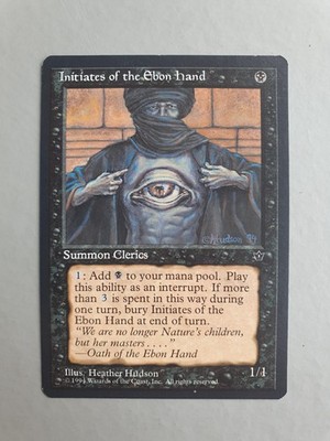 Eingeweihte der Ebon Hand, MTG Fallen Empires (1994) Common Black Creature NM
