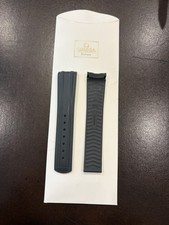 Omega Original 20mm Gray Rubber Band Strap for Seamaster Diver 300 42mm Watch