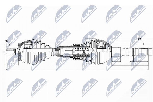NTY Antriebswelle NPW-VV-048 FüR Volvo XC90 1 275 AWD-image