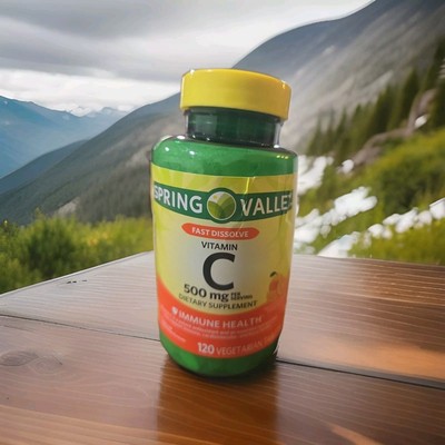 Spring Valley Vitamin C Fast Dissolve Tablets Dietary Supplement Orange 120 Ct