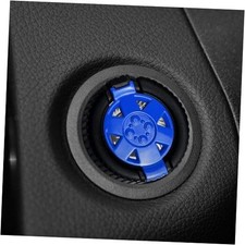 Car Engine Start Stop Button Cover, Cool Metal Push to Start Button Blue