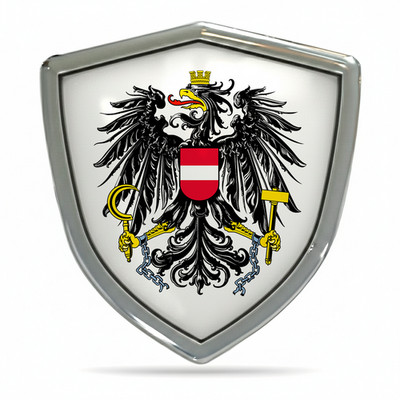 Aufkleber Wappen Österreich 3D Resin Doming Flagge Coat of Arms Emblem