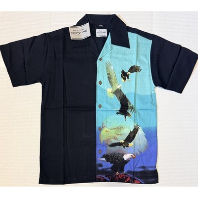 DAVID CAREY ORIGINALS - Men's Shirt - Bald Eagle USA Black - Medium NEW NWT