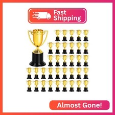 ZZYFGH Mini 36 Pack Trophies, 4 Inch Mini Gold Award Trophy Cup, Plastic Gold Aw