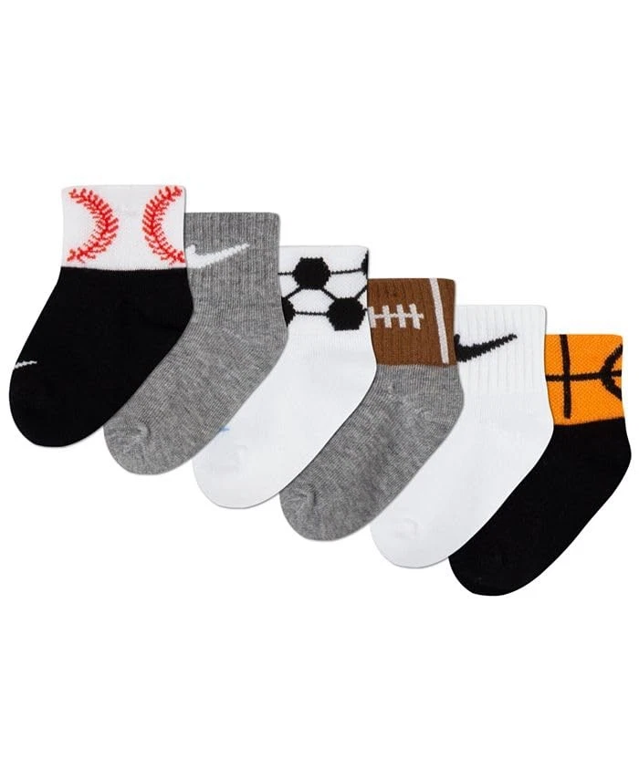 Nike 6-Pack lightweight ankle socks (Sports 6-12months)
Opens in a new window or tab